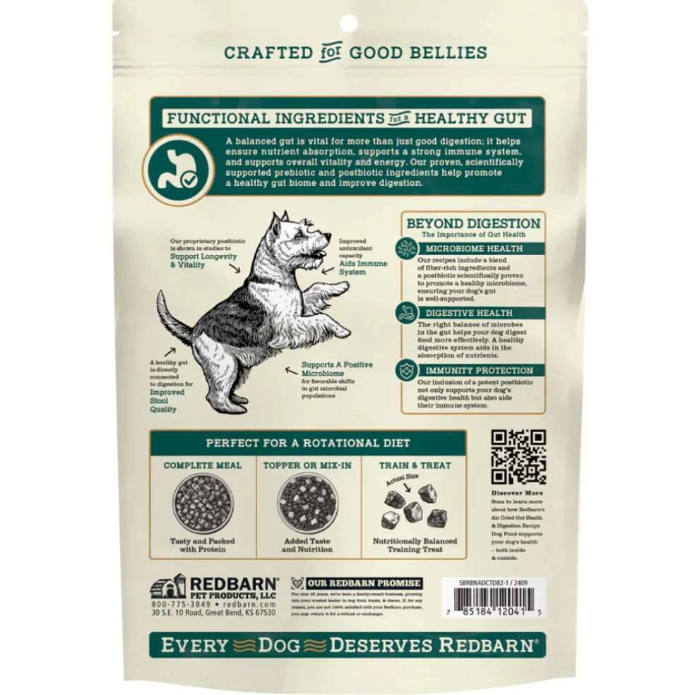 Redbarn Air Dried Gut Support Chicken & Turkey Recipe Dry Food For Dogs (2 lb)
