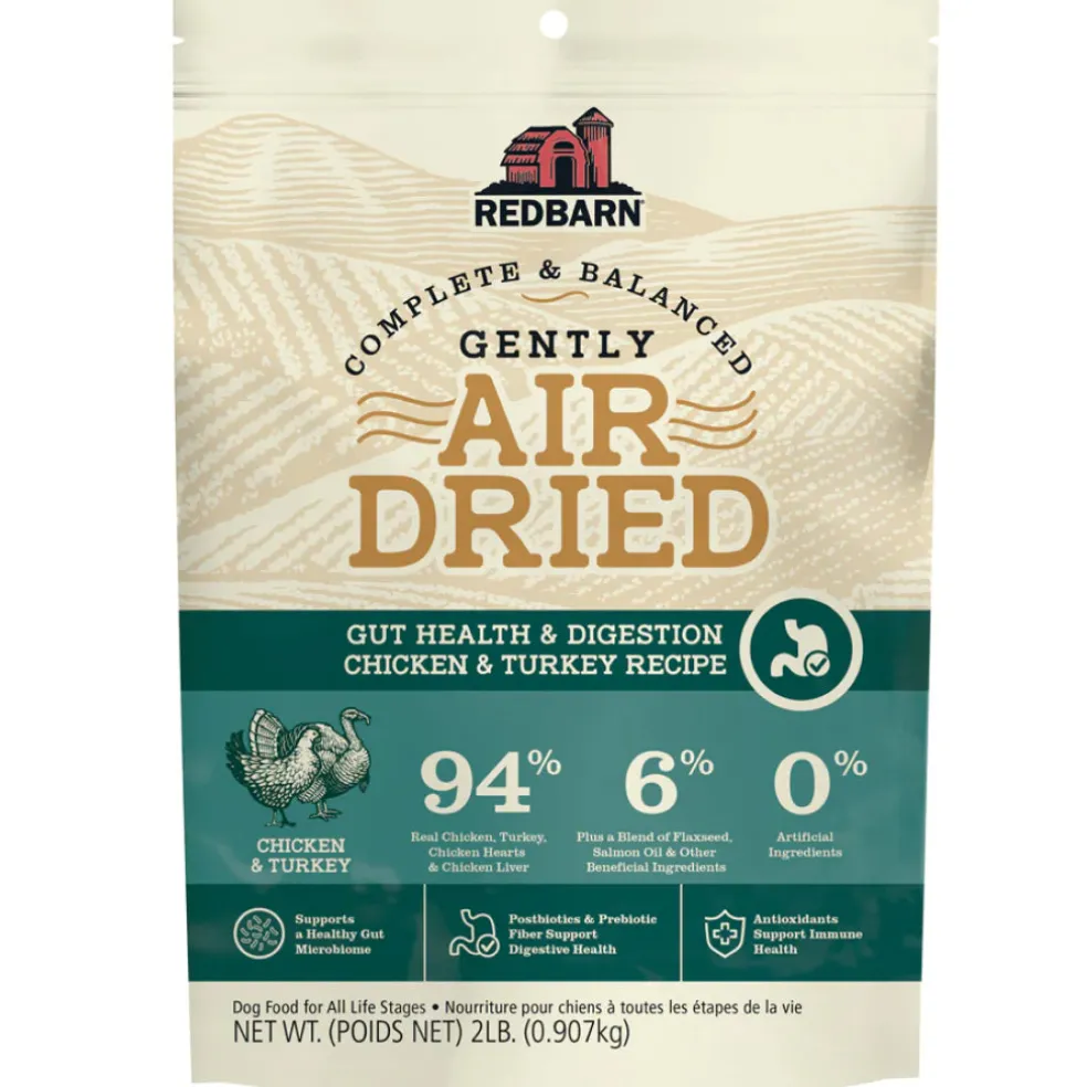 Redbarn Air Dried Gut Support Chicken & Turkey Recipe Dry Food For Dogs (2 lb)