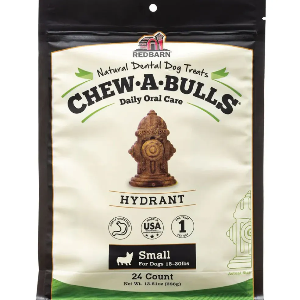 Redbarn Chew-A-Bulls Hydrant Shaped Dental Chews for Dogs