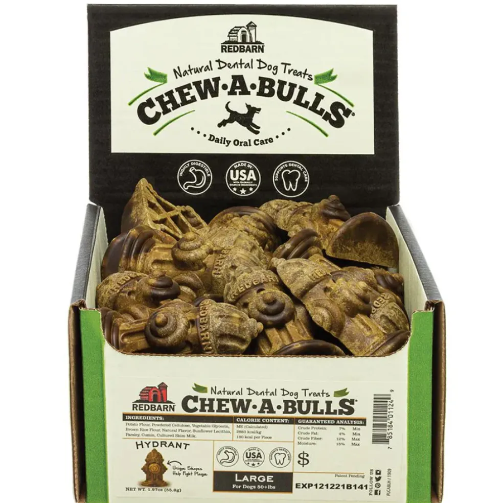 Redbarn Chew-A-Bulls Hydrant Shaped Dental Chews for Dogs