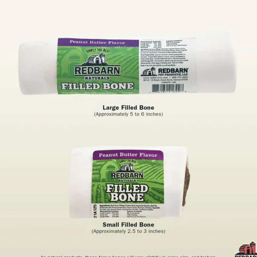Redbarn Peanut Butter Filled Bone Dog Chew