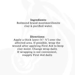 Redmond First Aid All Natural Hydrated Clay for Horses (8 oz)