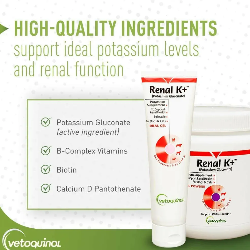 Renal K+ Gel Kidney Supplement for Cats & Dogs (5 oz)