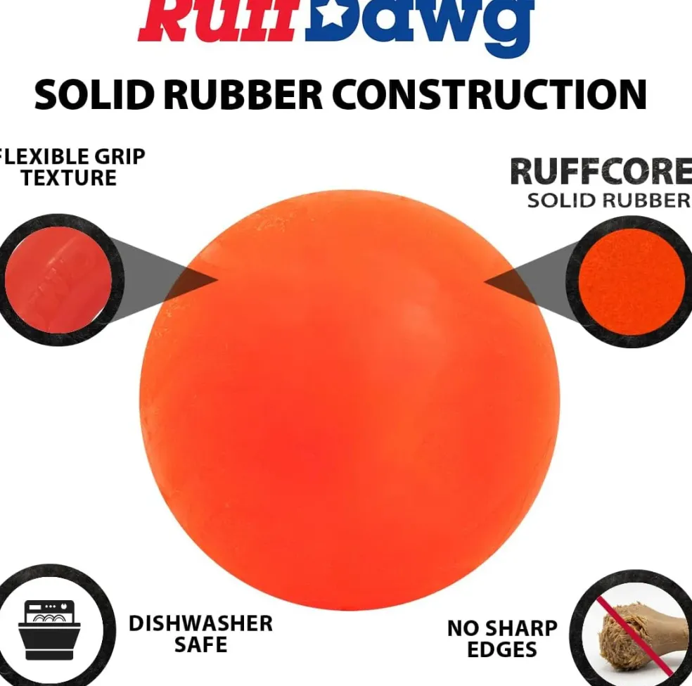 Ruff Dawg Ball Indestructible Dog Toy, Assorted Colors