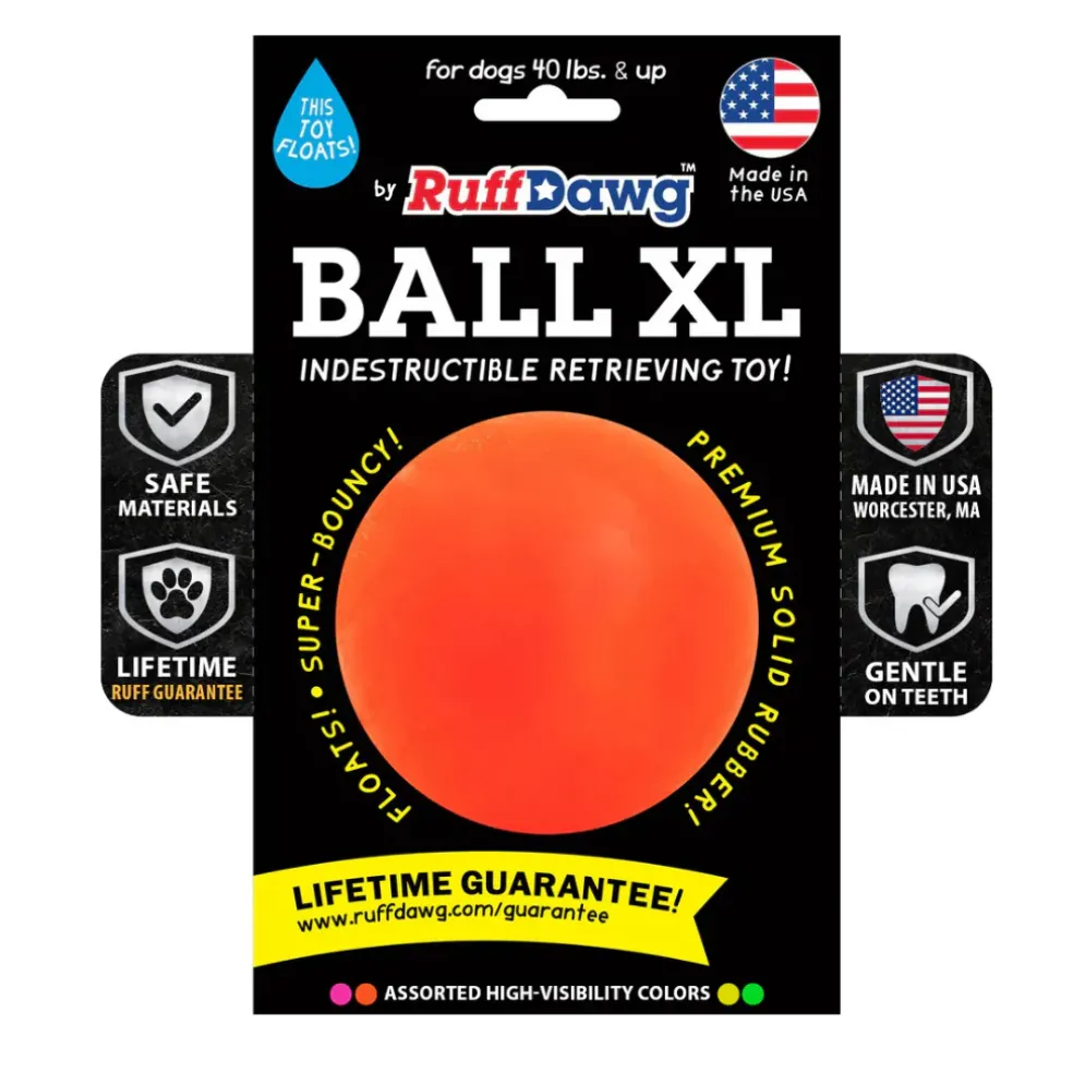 Ruff Dawg Ball Indestructible Dog Toy, Assorted Colors