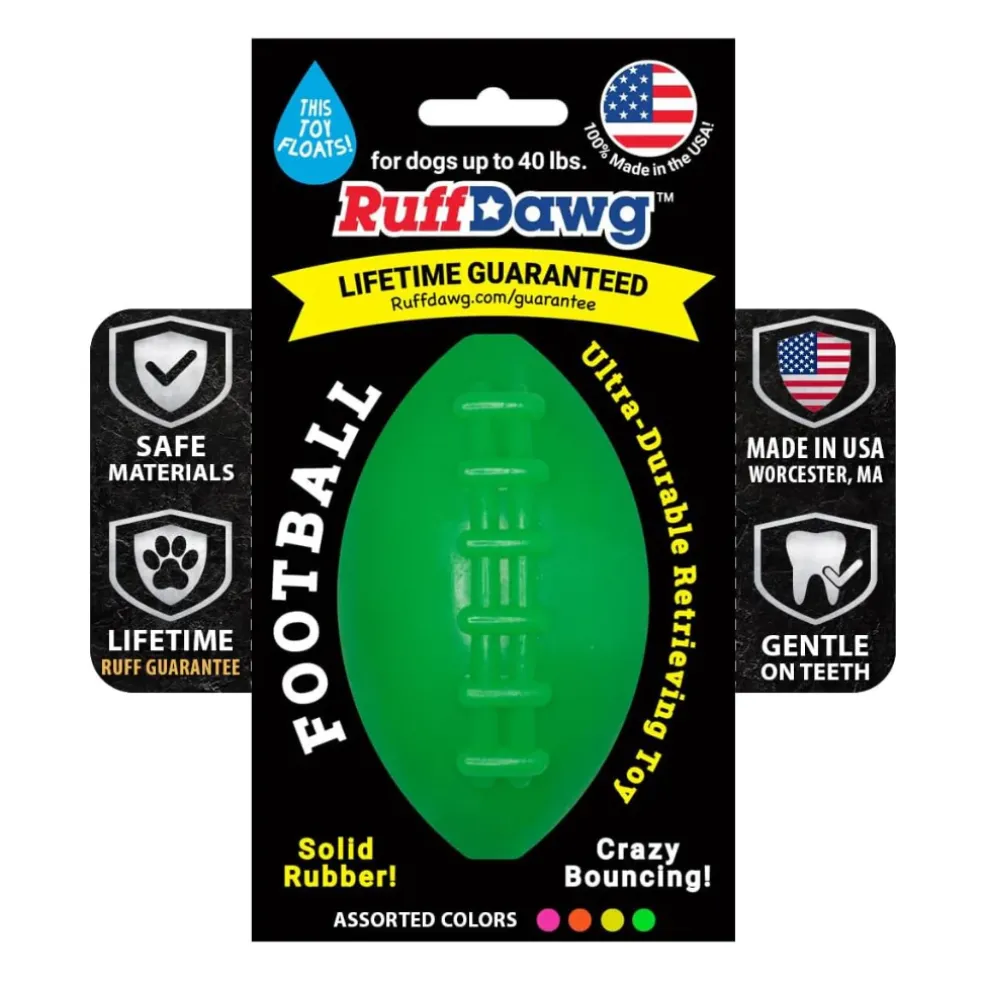 Ruff Dawg Football Ultra Durable Dog Toy, Assorted Colors