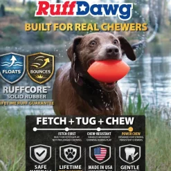 Ruff Dawg Football Ultra Durable Dog Toy, Assorted Colors