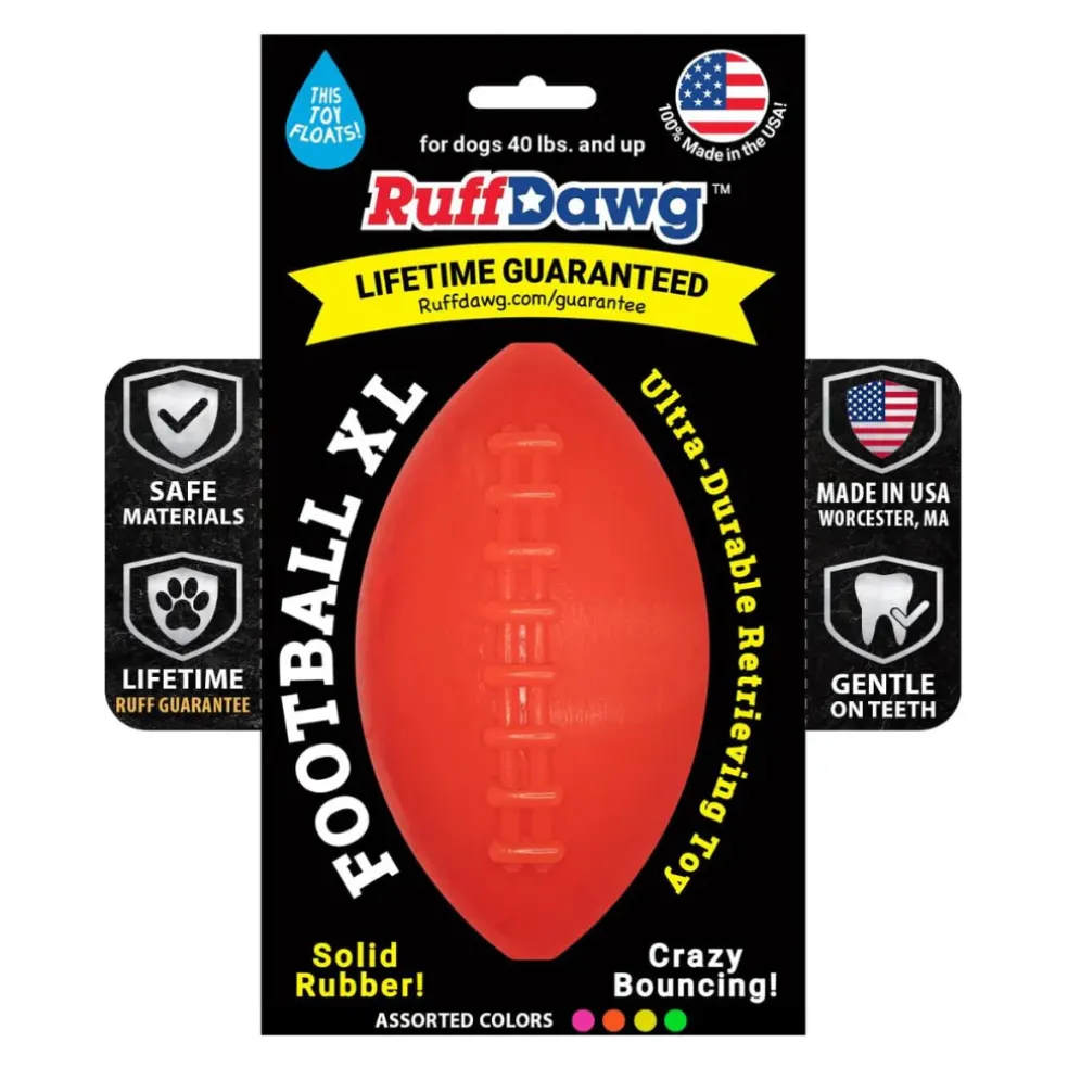 Ruff Dawg Football Ultra Durable Dog Toy, Assorted Colors