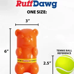Ruff Dawg Gummy Bear Crunch Durable Dog Toy, Assorted Colors