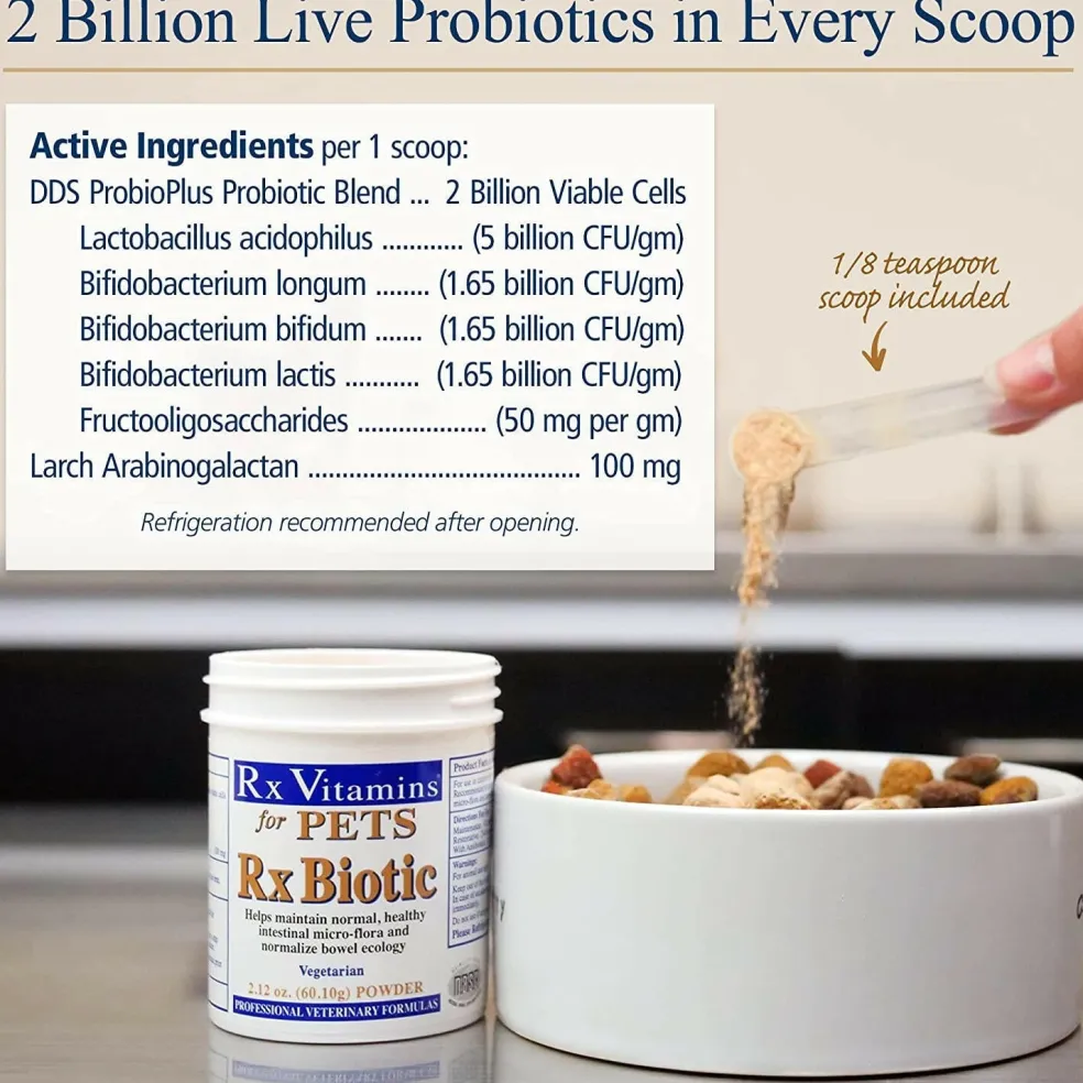 Rx Biotic Powder Digestive Supplement for Cats & Dogs