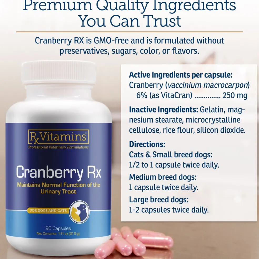 Rx Vitamins Cranberry Rx For Dogs and Cats (90 caps)