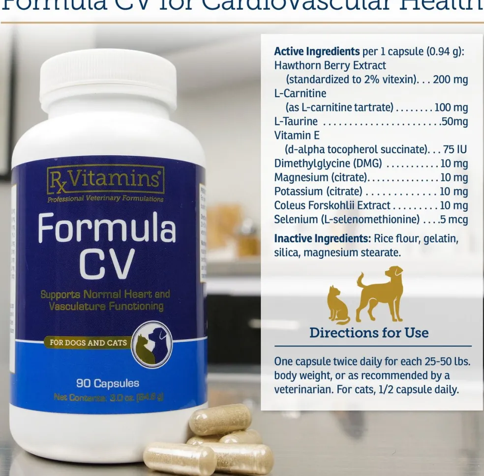 Rx Vitamins Formula CV For Dogs and Cats (90 caps)