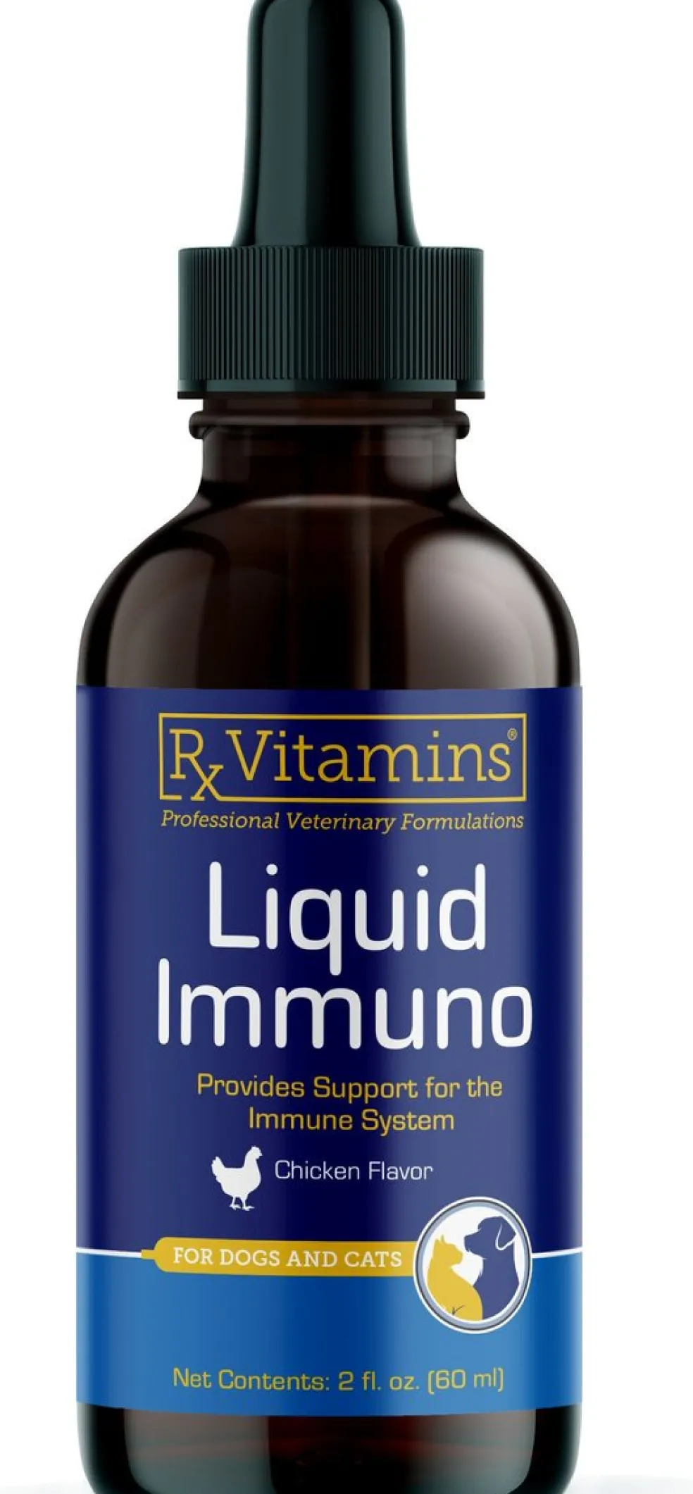 Rx Vitamins Liquid Immuno Immune Supplement for Cats & Dogs, Chicken Flavor