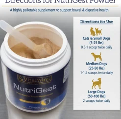 Rx Vitamins Nutrigest Powder Bowel Health Supplement For Dogs & Cats (132 g)