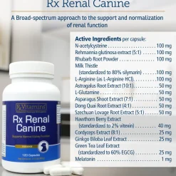 Rx Vitamins Rx Renal Canine Kidney Support For Dogs (120 capsules)