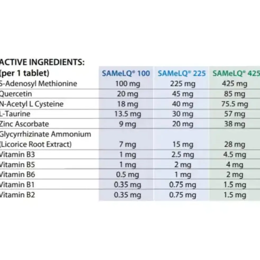 SAMeLQ S-Adenosyl-L Methionine 225 Chewable Tablets