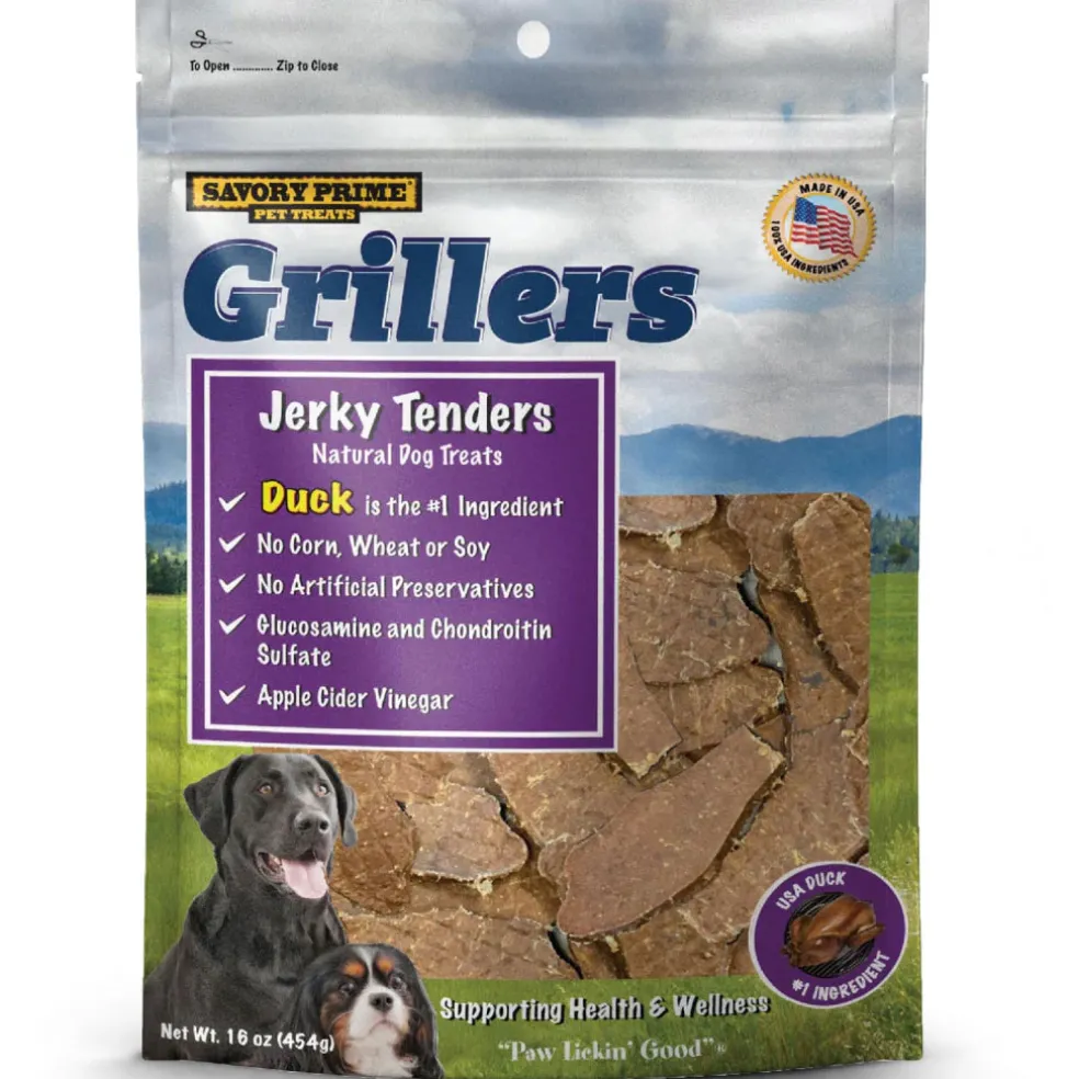 Savory Prime Girllers Duck Jerky Tenders Treats For Dogs