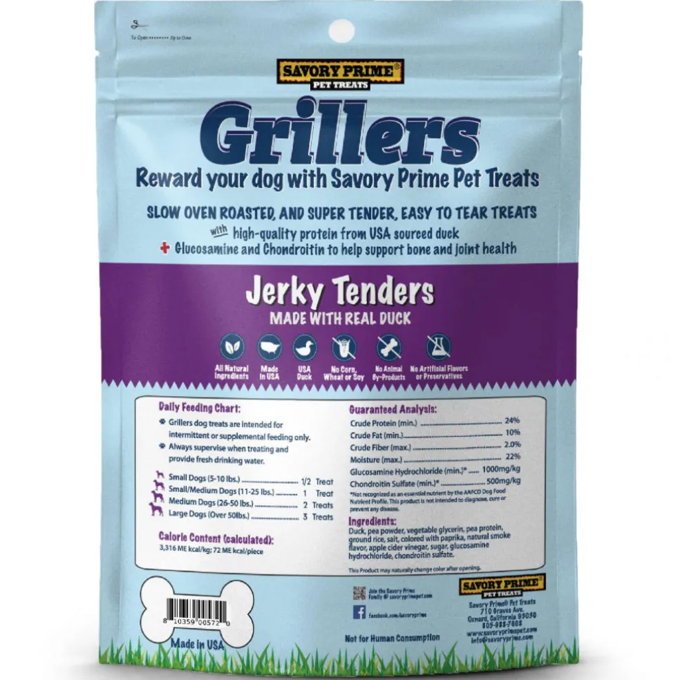 Savory Prime Girllers Duck Jerky Tenders Treats For Dogs