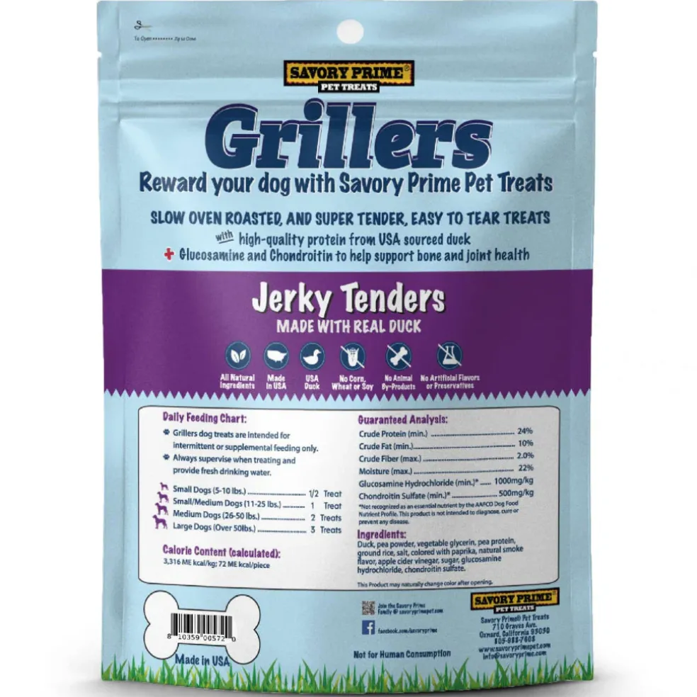 Savory Prime Girllers Duck Jerky Tenders Treats For Dogs