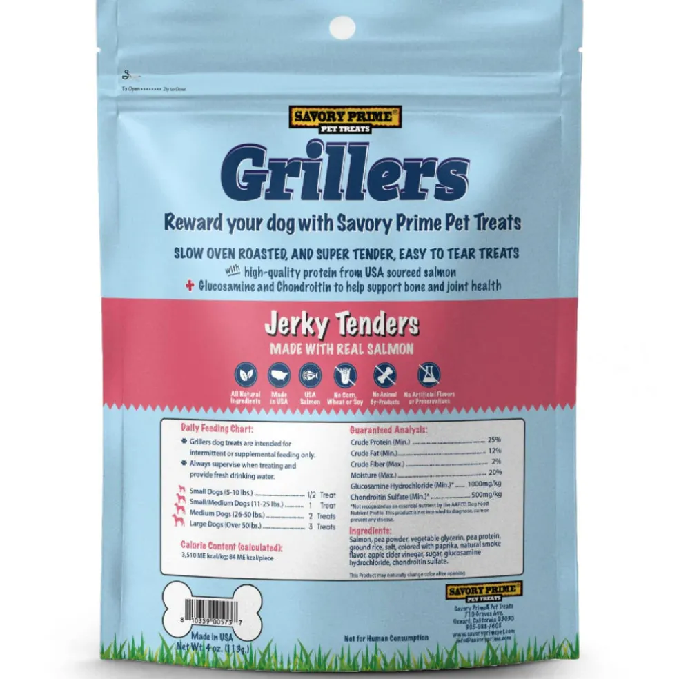 Savory Prime Girllers Salmon Jerky Tenders Treats For Dogs