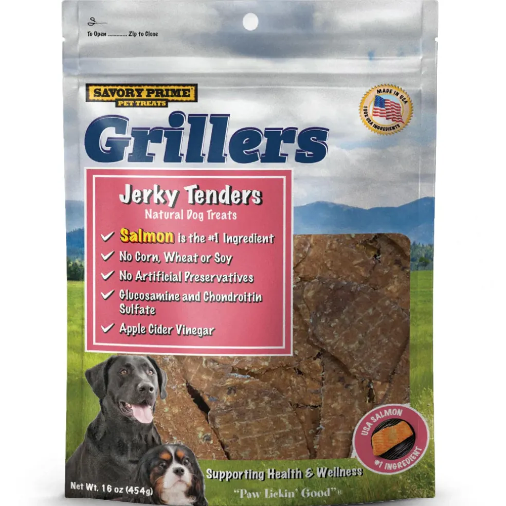 Savory Prime Girllers Salmon Jerky Tenders Treats For Dogs