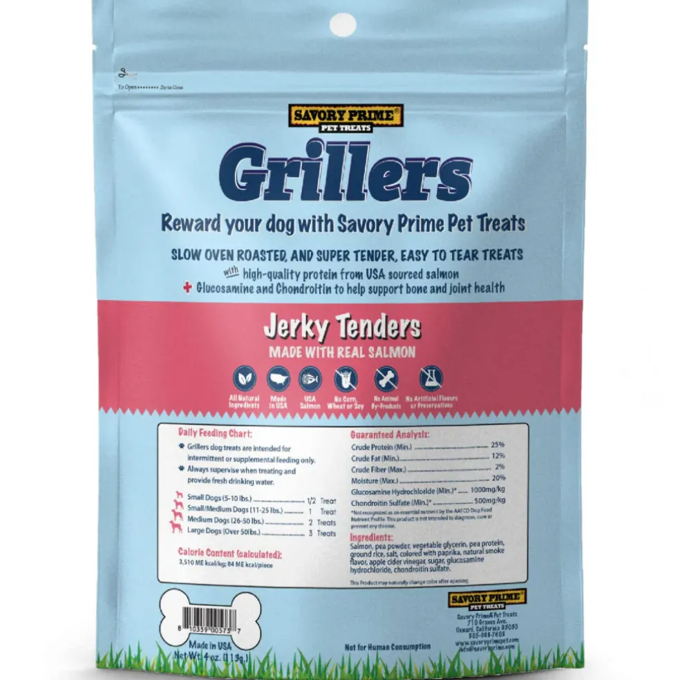 Savory Prime Girllers Salmon Jerky Tenders Treats For Dogs