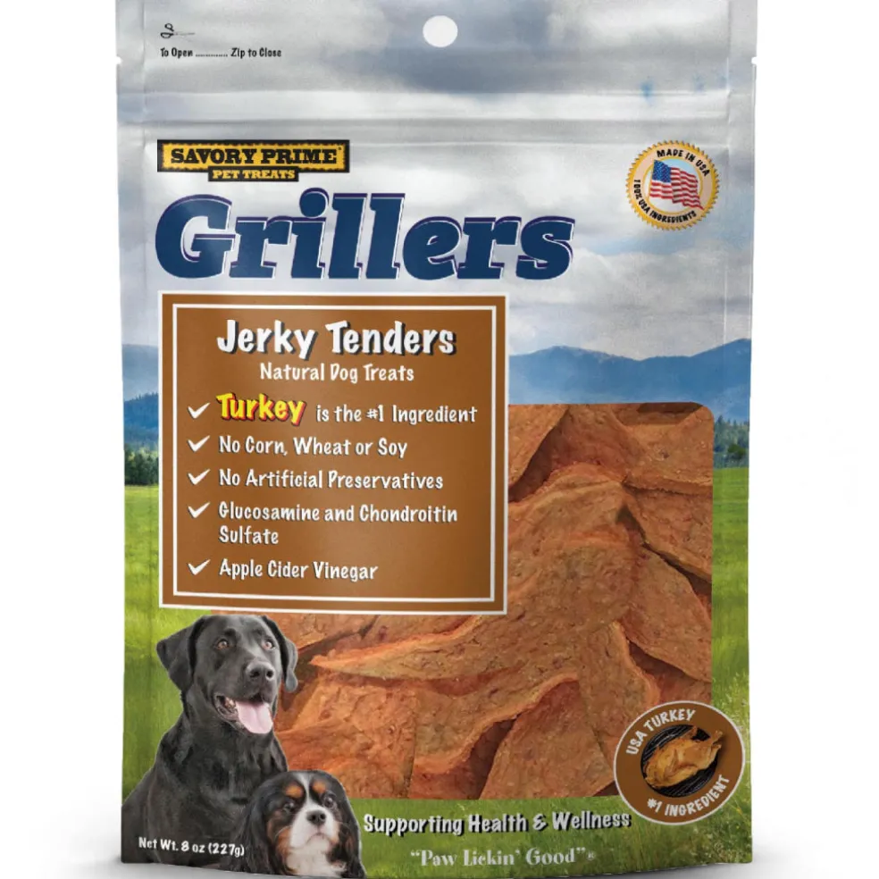 Savory Prime Girllers Turkey Jerky Tenders Treats For Dogs