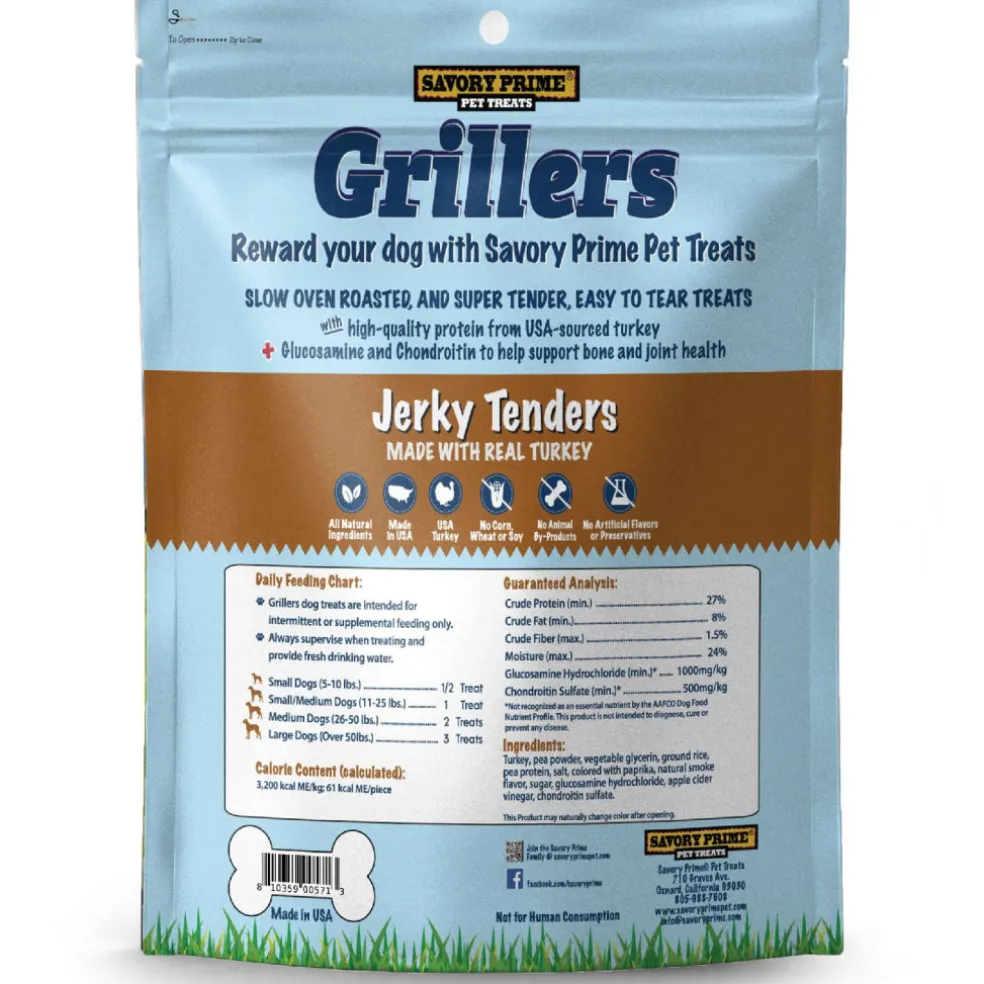 Savory Prime Girllers Turkey Jerky Tenders Treats For Dogs