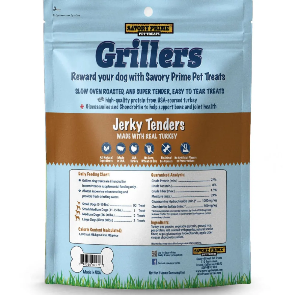 Savory Prime Girllers Turkey Jerky Tenders Treats For Dogs