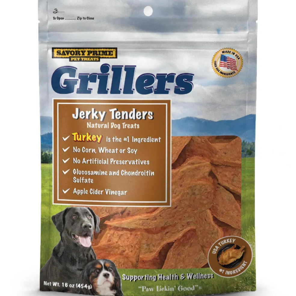 Savory Prime Girllers Turkey Jerky Tenders Treats For Dogs