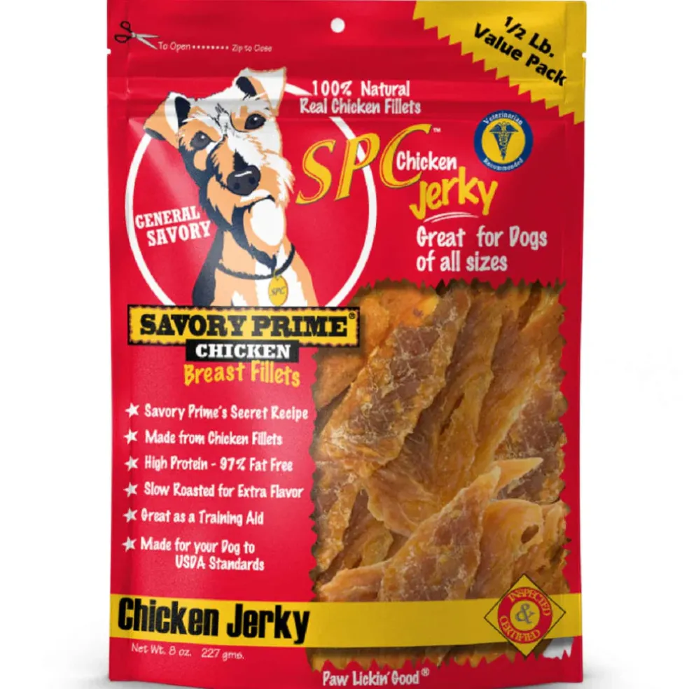 Savory Prime Natural Chicken Jerky Treats For Dogs
