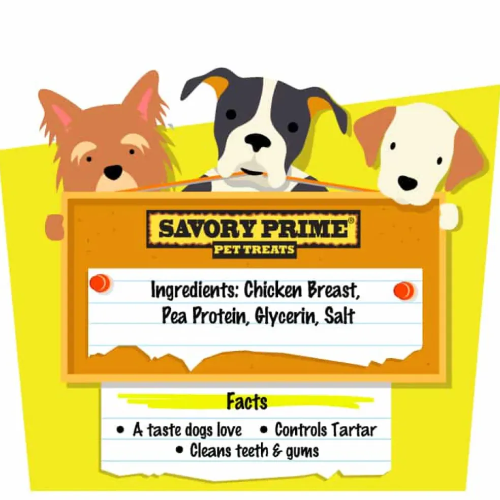 Savory Prime Natural Chicken Jerky Treats For Dogs