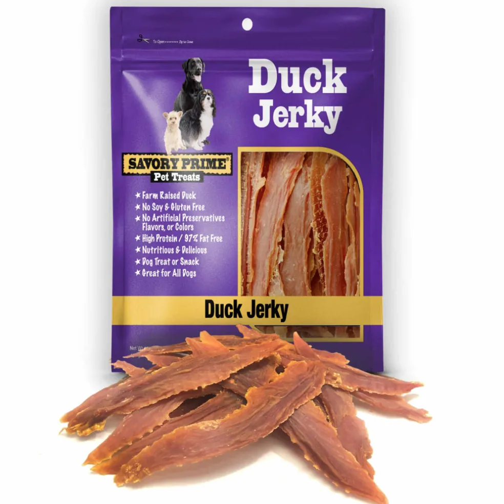 Savory Prime Natural Duck Jerky Treats For Dogs