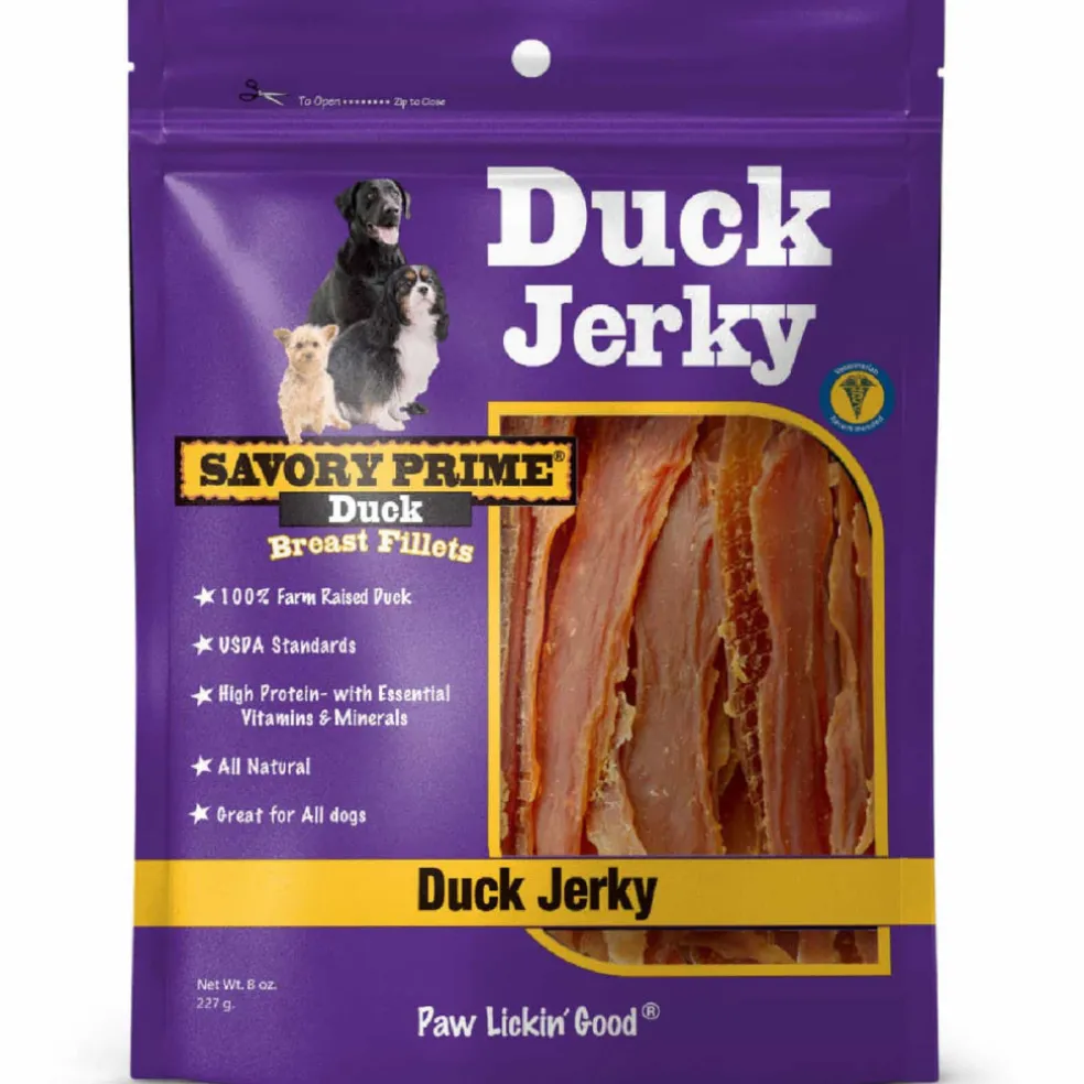 Savory Prime Natural Duck Jerky Treats For Dogs