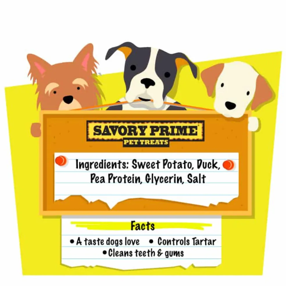 Savory Prime Sweet Potato & Duck Jerky Treats For Dogs