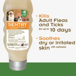 Sentry Flea & Tick Shampoo w/ Oatmeal for Dogs- Hawaiian Ginger Scent (18 oz)
