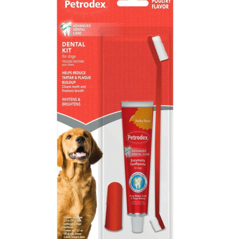 Sentry Petrodex Advanced Enzymatic Poultry Flavored Dental Kit for Dogs