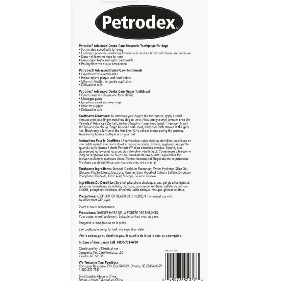 Sentry Petrodex Advanced Enzymatic Poultry Flavored Dental Kit for Dogs
