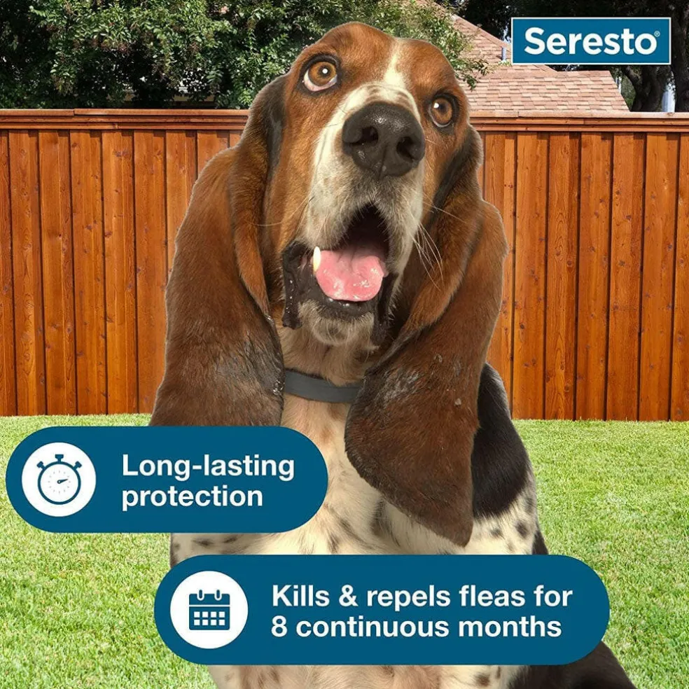 Seresto Flea & Tick Collar for Dogs, Over 18 lbs + Seresto Flea & Tick Collar for Dogs, Up to 18 lbs