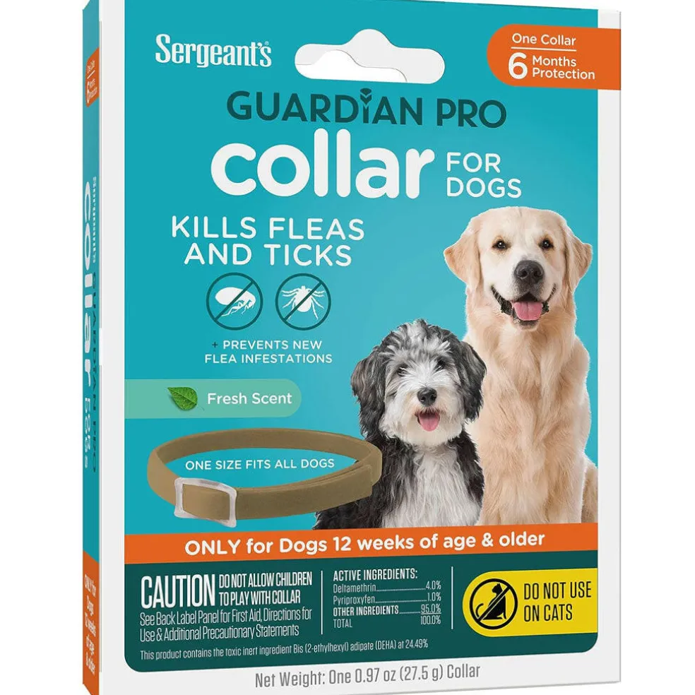 Sergeant’s Guardian Pro Flea & Tick Collar for Dogs, Fresh Scent, 1 Collar