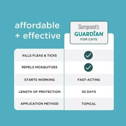 Sergeant's Guardian Topical for Cats 6 lbs and over, 3-month supply