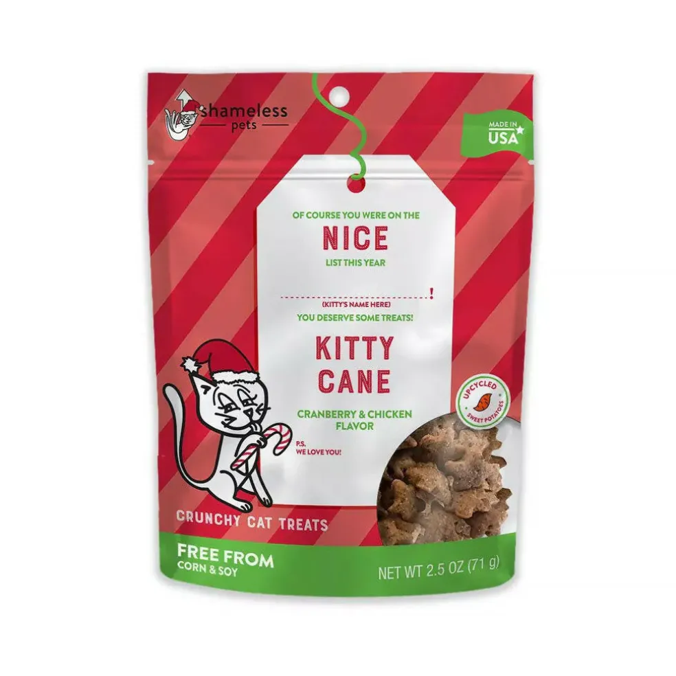 Shameless Nice Kitty Cane Cranberry & Chicken Crunchy Cat Treats (2.5 oz)