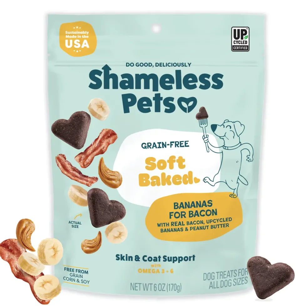 Shameless Pets Bananas For Bacon Soft Baked Dog Treats (6 oz)