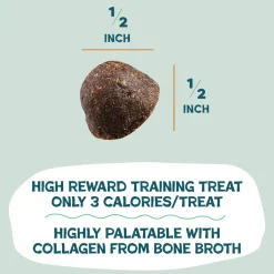 Shameless Pets Bone Broth Bits Peanut Butter Bliss Training Treats For Dogs (8 oz)