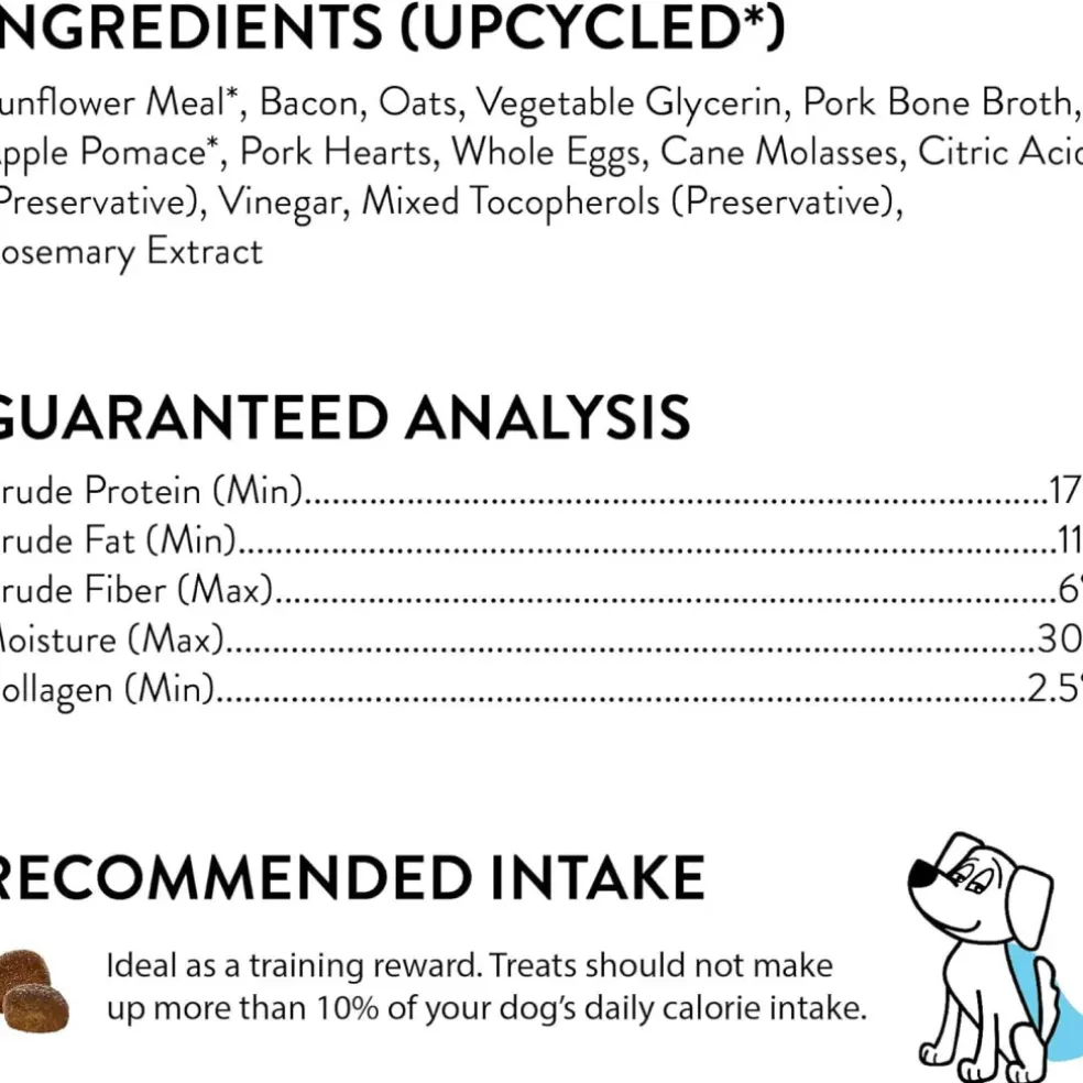 Shameless Pets Bone Broth Chews Bacon Hits Different Training Treats For Dogs (8 oz)