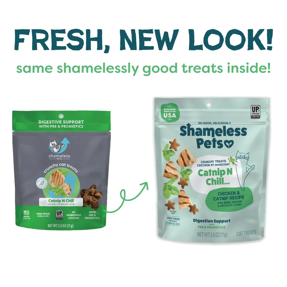 Shameless Pets Catnip N Chill Crunchy Treats for Cats (2.5 oz)