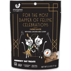 Shameless Pets For the Most Dapper of Feline Celebrations Crunchy Treats For Cats (2.5 oz)