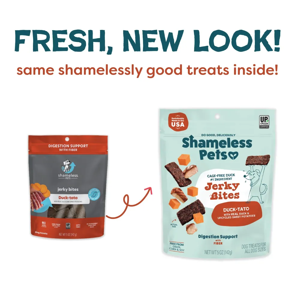 Shameless Pets Jerky Bites Duck-tato Flavor Treats For Dogs (5 oz)