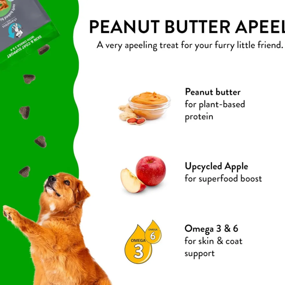 Shameless Pets Peanut Butter Apeel Soft Baked Treats For Dogs (6 oz)