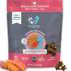 Shameless Pets Yam Good Salmon Crunchy Treats For Cats (2.5 oz)